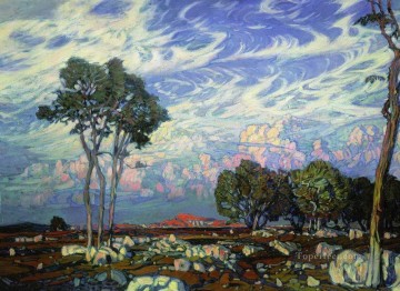 landscape Painting - last rays 1903 Konstantin landscape